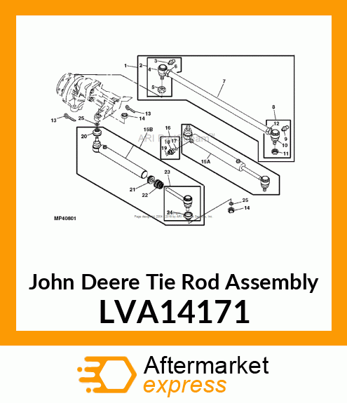 TIE ROD ASSEMBLY, KIT, ROD ASSEMBLY LVA14171