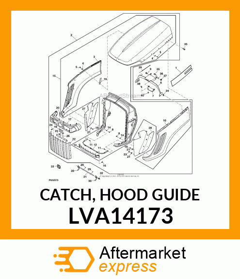 CATCH, HOOD GUIDE LVA14173