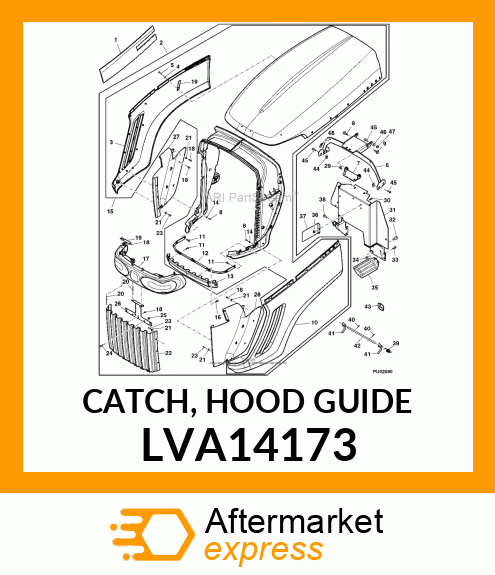 CATCH, HOOD GUIDE LVA14173