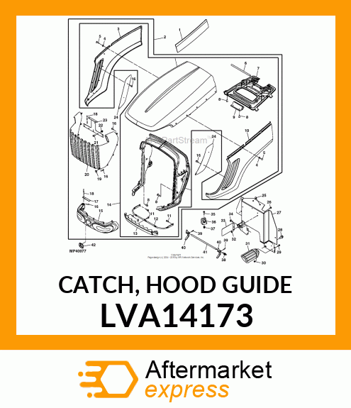 CATCH, HOOD GUIDE LVA14173