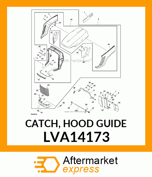 CATCH, HOOD GUIDE LVA14173