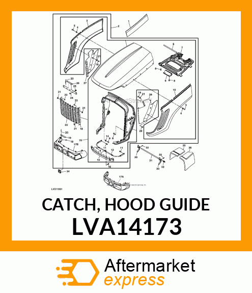 CATCH, HOOD GUIDE LVA14173