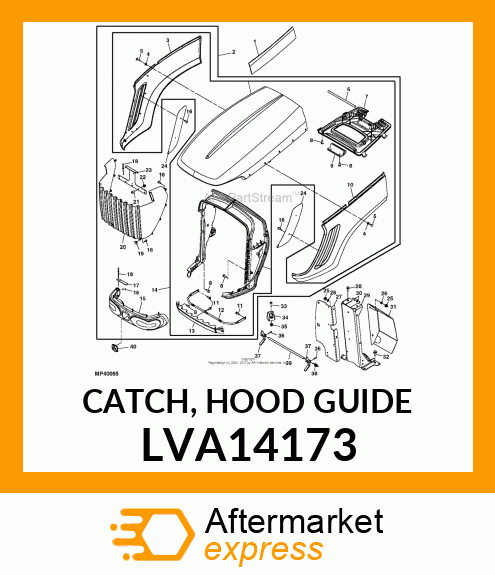 CATCH, HOOD GUIDE LVA14173