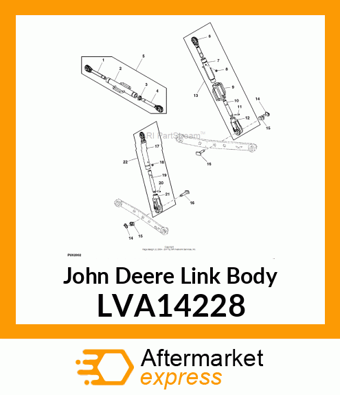 TURNBUCKLE , CENTER LINK LVA14228