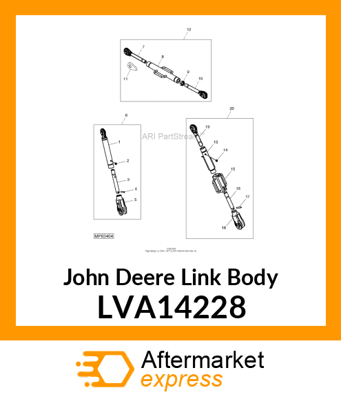 TURNBUCKLE , CENTER LINK LVA14228