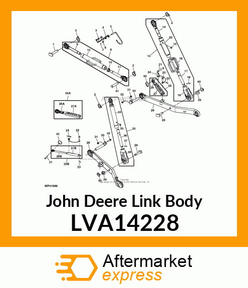 TURNBUCKLE , CENTER LINK LVA14228