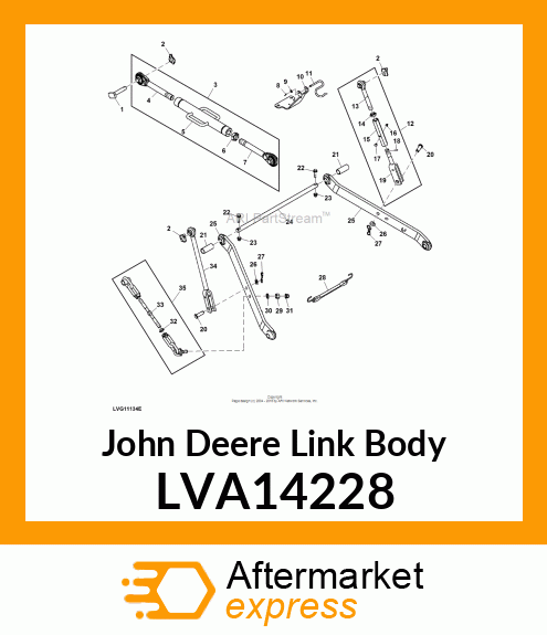 TURNBUCKLE , CENTER LINK LVA14228