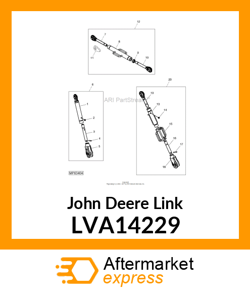 EYE BOLT , CENTER LINK LVA14229