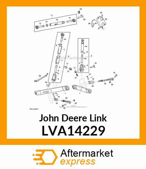 EYE BOLT , CENTER LINK LVA14229