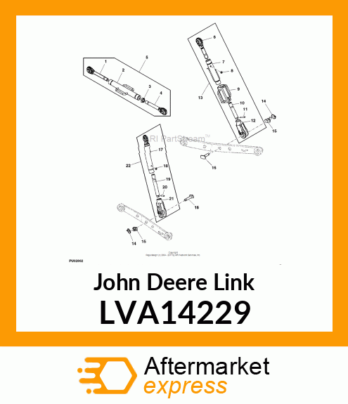 EYE BOLT , CENTER LINK LVA14229