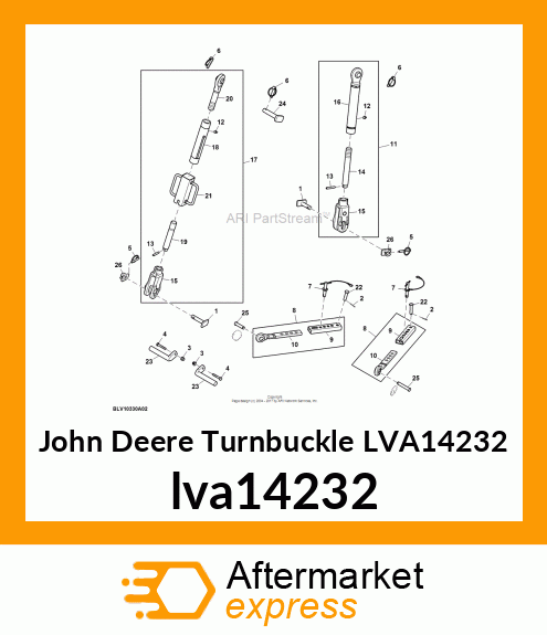 TUBE ASSY, RH LIFT LINK lva14232