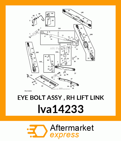 EYE BOLT ASSY , RH LIFT LINK lva14233