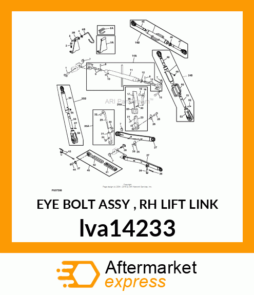 EYE BOLT ASSY , RH LIFT LINK lva14233