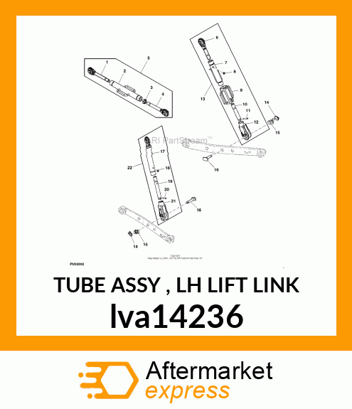 TUBE ASSY , LH LIFT LINK lva14236