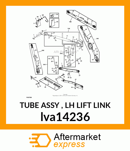 TUBE ASSY , LH LIFT LINK lva14236