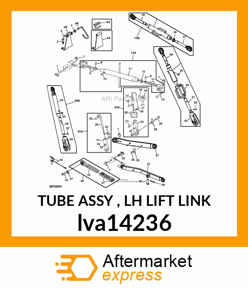 TUBE ASSY , LH LIFT LINK lva14236