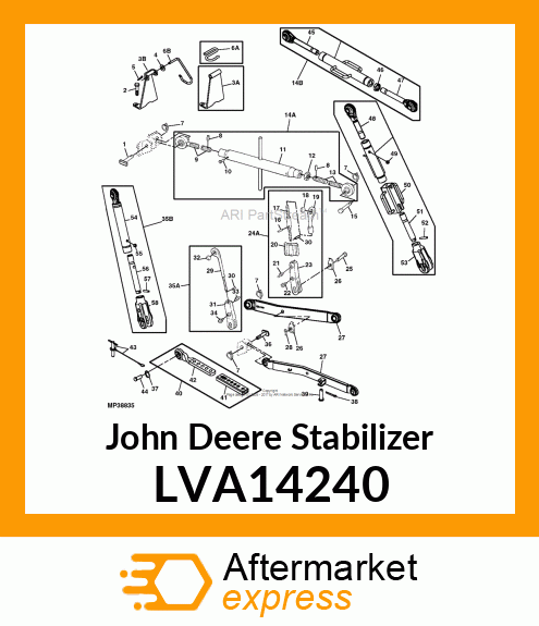 STABILIZER, SAWY BAR FEMALE LVA14240