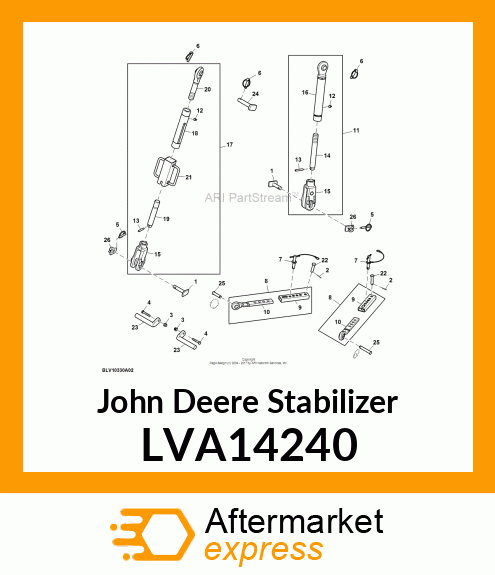 STABILIZER, SAWY BAR FEMALE LVA14240