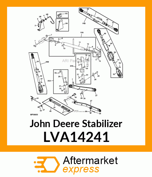 STABILIZER, SWAY BAR MALE LVA14241