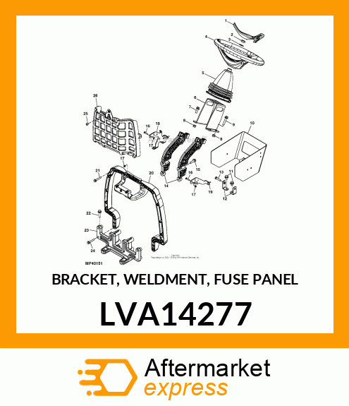 BRACKET, WELDMENT, FUSE PANEL LVA14277