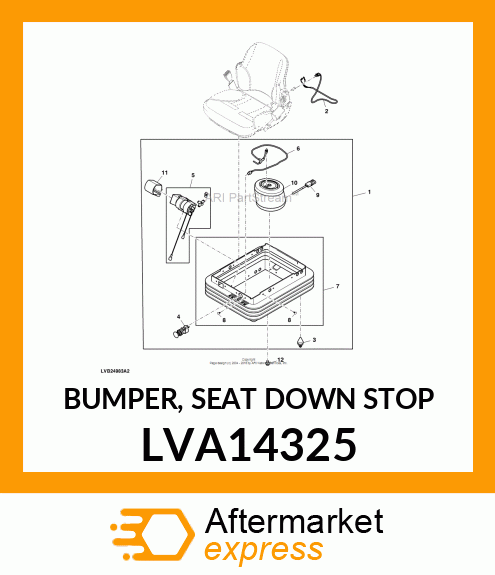 BUMPER, SEAT DOWN STOP LVA14325