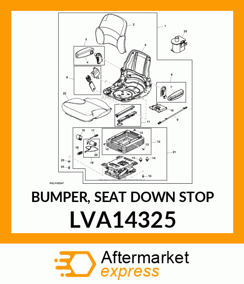 BUMPER, SEAT DOWN STOP LVA14325