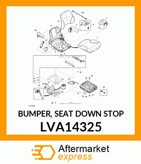 BUMPER, SEAT DOWN STOP LVA14325