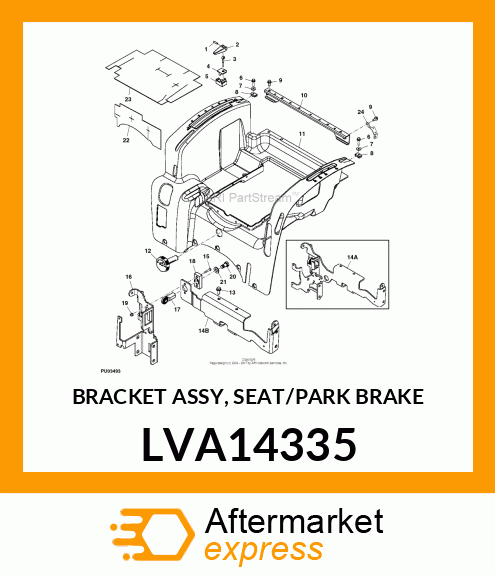 BRACKET ASSY, SEAT/PARK BRAKE LVA14335