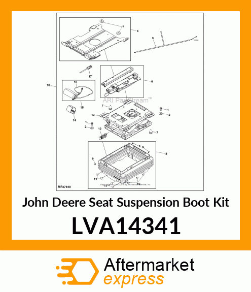 SEAT SUSPENSION BOOT KIT, AIR SUSP LVA14341