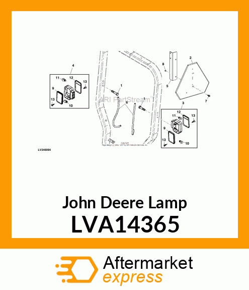 LAMP, LH WARNING W/TAIL LIGHTS LVA14365