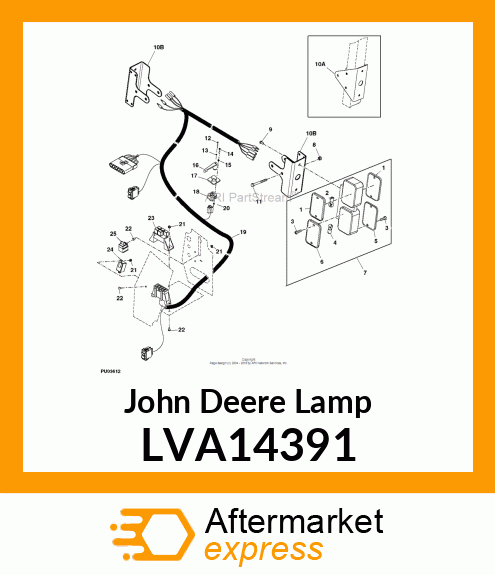 LAMP, LH ROPS WARNING, ENHANCED TUR LVA14391