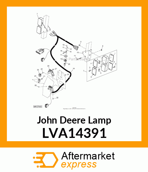 LAMP, LH ROPS WARNING, ENHANCED TUR LVA14391