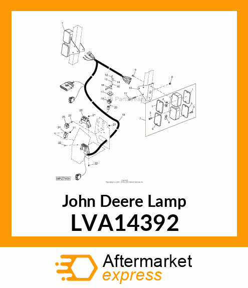 LAMP, RH ROPS WARNING, ENHANCED TUR LVA14392