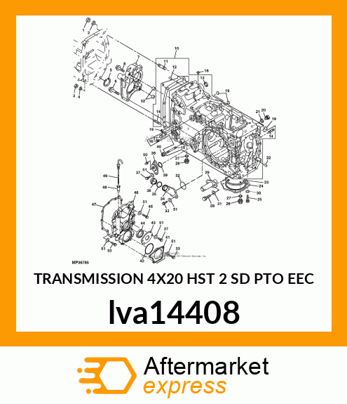 TRANSMISSION 4X20 HST 2 SD PTO EEC lva14408