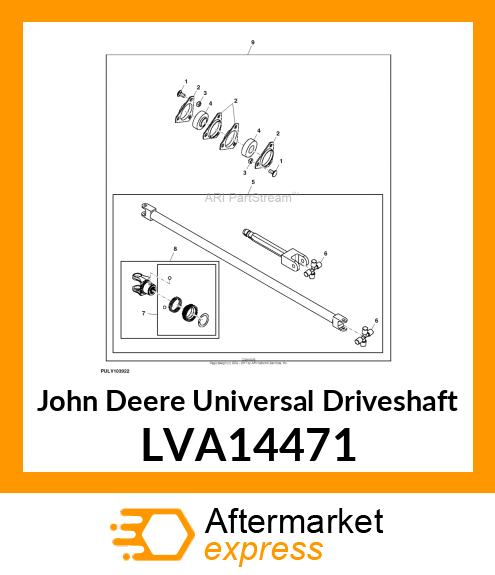 UNIVERSAL DRIVESHAFT, SHAFT, FRONT LVA14471