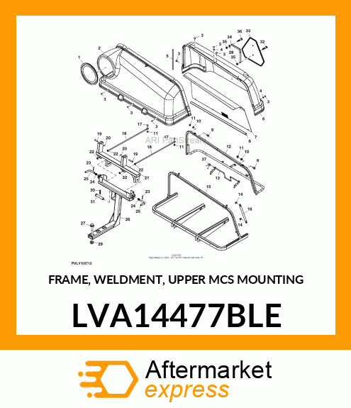 FRAME, WELDMENT, UPPER MCS MOUNTING LVA14477BLE