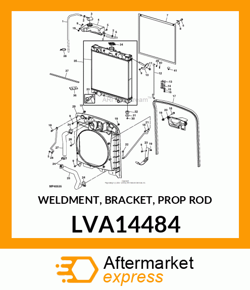 WELDMENT, BRACKET, PROP ROD LVA14484