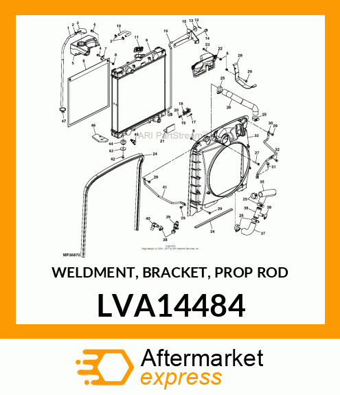 WELDMENT, BRACKET, PROP ROD LVA14484