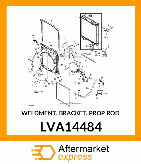 WELDMENT, BRACKET, PROP ROD LVA14484