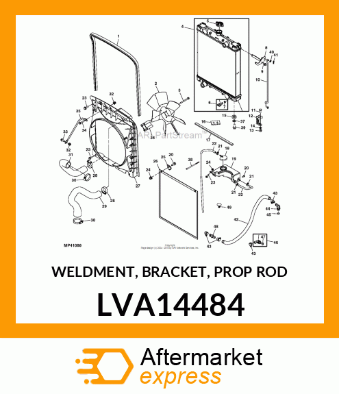 WELDMENT, BRACKET, PROP ROD LVA14484