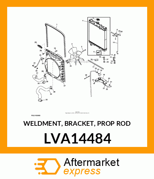 WELDMENT, BRACKET, PROP ROD LVA14484