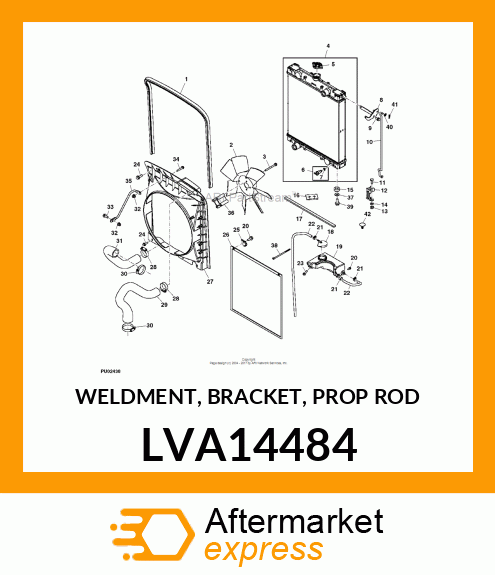 WELDMENT, BRACKET, PROP ROD LVA14484