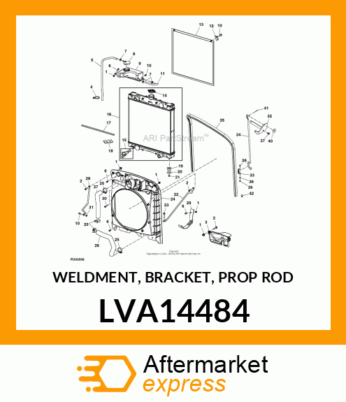 WELDMENT, BRACKET, PROP ROD LVA14484