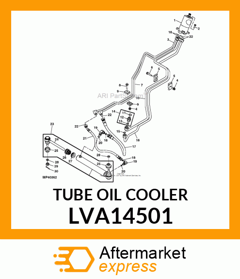 TUBE OIL COOLER LVA14501