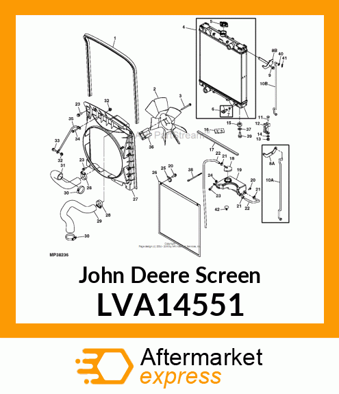 SCREEN, RADIATOR FLEXIBLE LVA14551