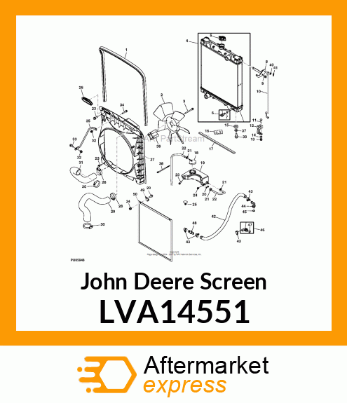 SCREEN, RADIATOR FLEXIBLE LVA14551