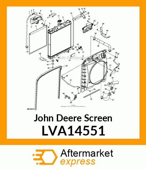 SCREEN, RADIATOR FLEXIBLE LVA14551