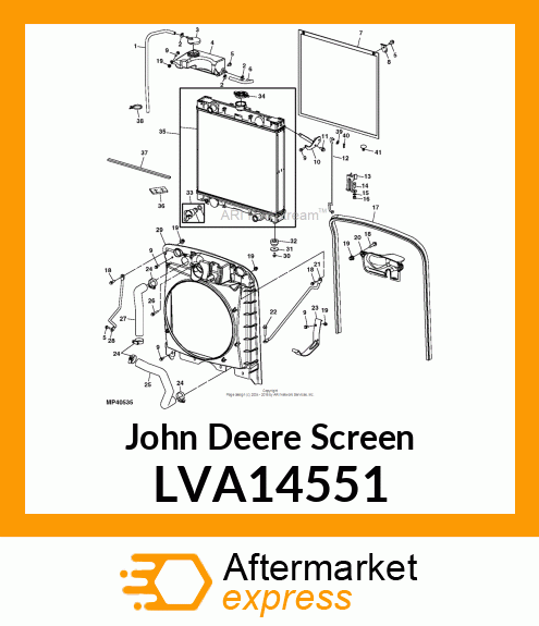 SCREEN, RADIATOR FLEXIBLE LVA14551