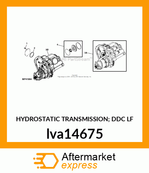 HYDROSTATIC TRANSMISSION; DDC LF lva14675