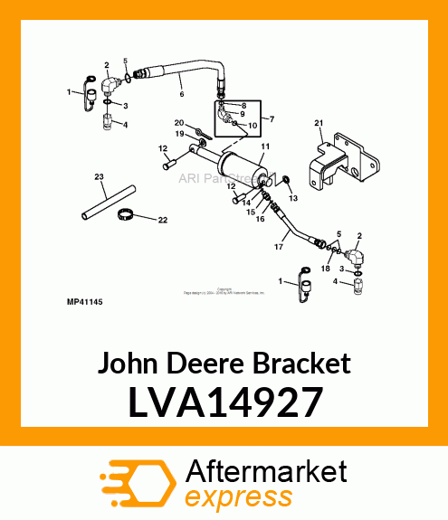 BRACKET, MID MOUNT MOWER SUPPORT LVA14927